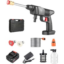 MiraLive 48V Şarjlı Çift Bataryalı Taşınabilir Basınçlı Oto Yıkama Bahçe Sulama Tabancası