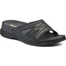 Ceyo Kadın Terlik Siyah Renk Düz Topuklu Rahat Kullanım İçin Özel Tasarım