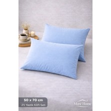 More Home  Kapaklı Yastık Kılıfı (2 Adet) 50  x  70  cm-MAVİ