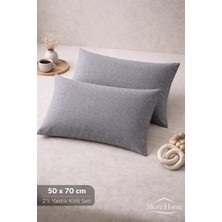 More Home  Kapaklı Yastık Kılıfı (2 Adet) 50  x  70  cm Antrasit