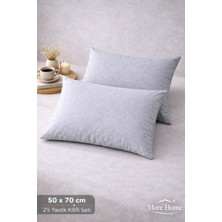 More Home  Kapaklı Yastık Kılıfı (2 Adet) 50  x  70  cm GRİ