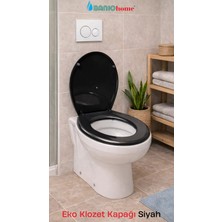 Banio Home- Eko Hijyenik Kolay Kurulum Klozet Kapağı Siyah