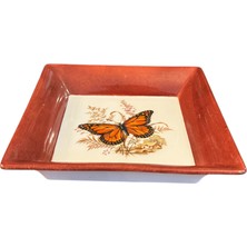 Fransız Limoges Porselen Sunumluk 18X18X4 cm Ölçülerinde