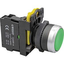 Gwest A5 - 10 22mm Yaylı Buton 1NO Yeşil 10 Adet