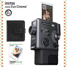 Fujifilm Instax Mini Evo Cinema Fotoğraf Makinası 10'lu Film ve Deri Albüm Seti
