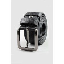 Tudors Erkek %100 Hakiki Deri Siyah Spor Kemer 4 cm Modern Stil ve Dayanıklı Yapı