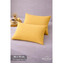 More Home  Kapaklı Yastık Kılıfı (2 Adet) 50  x  70  cm Sarı