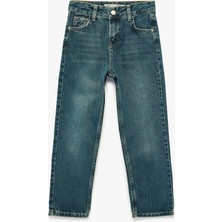 Koton Pamuklu Düğmeli Straight Fit Denim Pantolon
