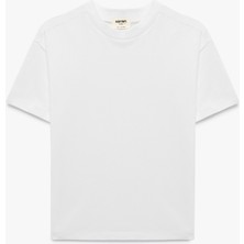 Koton Pamuklu Kısa Kollu Bisiklet Yaka Oversize Basic Tişört