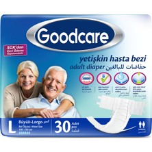 Good Care Büyük L Beden Belbantlı Hasta Bezi 120 Adet 4 Paket Yumuşak Tekstil Yüzeyli