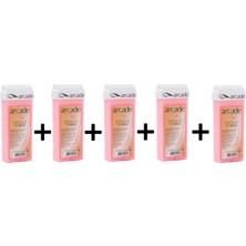 Arcade 5'li Set Pembe Kartuş Ağda 100 ml Titanium Pudralı Hassas Ciltler İçin Özel Formül