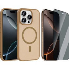 Vendas Apple iPhone 16 Pro Max Kılıf M-safe Şarj Özellikli Zore Babet Kapak + Hayalet Ekran Koruyucu