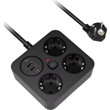 MiraLive Sonx Akım Korumalı Avrupa Tip-C USB Soket Kartı 2 Metre - Güvenli ve Uzun Kablo Çözümü