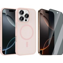 Vendas Apple iPhone 16 Pro Max Kılıf M-safe Şarj Özellikli Zore Babet Kapak + Hayalet Ekran Koruyucu