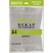 Brons Defter Kabı A4 Şeffaf 10Lu Bantlı Br-460