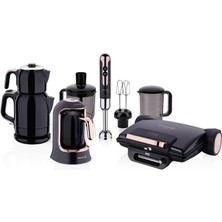 Korkmaz Deluxe 14 Parça Elektro Set Siyah Renkli Şık Tasarım ve Fonksiyonel Özellikler