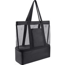 Icex Siyah Buzluk Termal Çanta 9+16 Litre Sıcak Soğuk Korumalı Özellikli Piknik Kamp Seyahat