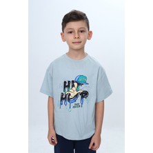 Toontoy Erkek Çocuk Bisiklet Yaka Kısa Kollu Baskılı Tişört 24990