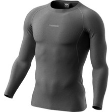 Ghassy Co. Erkek Pro Compression Nem Emici Atletik Performans Uzun Kollu Reglan Kol Spor Tişört