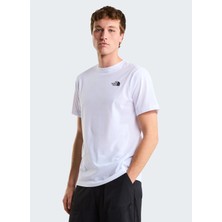 The North Face NF0A8GUZFN41-M Mountaın Sketch Slee Beyaz Yuvarlak Regular Fit Baskılı Erkek T-Shirt