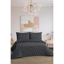 D'niss Home Petek Desenli 3 Parça Çift Kişilik Yatak Örtüsü