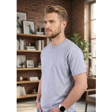 Veracraft Gri Bisiklet Yaka Tişört