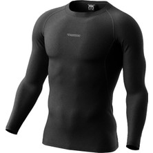 Ghassy Co. Erkek Pro Compression Nem Emici Atletik Performans Uzun Kollu Reglan Kol Spor Tişört