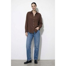 Shopping Shop Oversize Gömlek Kahve