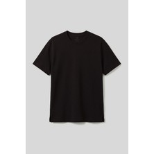Kahverengi Rahat Form Esnek Nefes Alabilir Erkek T-Shirt - 88495