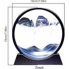 MiraLive Dekoratif Kum Sulu Kum Saati Yuvarlak Şık Kum Tablosu Kum Saati Şeklinde Kum Tablo