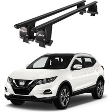 Today Auto Royal Nissan Qashqai (2017 - 2021) Uyumlu Siyah Kilitli Ara Atkı Port Bagaj Tavan Barı