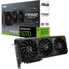 Erdo Ticaret Asus Geforce PRIME-RTX5070-O12G 12GB Gddr7 192BIT 1xhdmı 3xdp Ekran Kartı