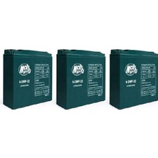 Ncr 12V-32AH (40AH Ebatlarında) 3'lü Paket 32 Amper Dar  E-Bıke AKÜ-2026 Üretim Ebatlar: 267X78X170MM