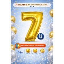 Party Express 16" Folyo Rakam 36CM "7" Gold / Altın