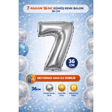 Party Express 16" Folyo Rakam 36CM "7" Silver / Gümüş