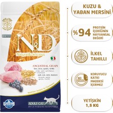 N&D Nd Kuzu & Yaban Mersini Adult Az Tahıllı Kedi Maması - 1.5 Kg