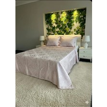 D'niss Home Sarmaşık 3 Parça Çift Kişilik Şönil Pike Takımı Pudra