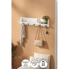 Bofigo Portmanto Duvar Askılığı Elbise Askılığı Vega Beyaz 80 cm