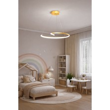 Aura Modern Tasarım Enerji Tasarruflu Dekoratif LED Avize(Beyaz Işık)Oturma Odası Mutfak Çocuk Odası