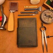 Bi Deri Bideri Ani Hakiki Deri Passport Cüzdan Kılıf Haki