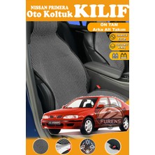 Furens Nissan Primera Uyumlu Siyah Prestij Serisi Dokuma Kumaş Oto Koltuk Kılıfı Ön Tam Arka Alt