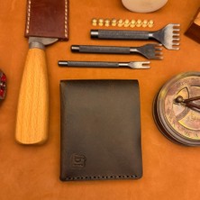 Bi Deri Bideri Dıdyma Hakiki Deri Mıknatıslı Cüzdan Haki