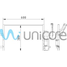 Unıcore Klima Radyatörü Mazda3 2003-2008 Tüplü 560*382 / BP4K-61-480B, BP4K-61-480D