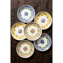 Bambum Moderna - 6'lı Porselen Pasta Tabağı Leo