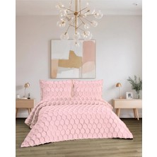 D'niss Home Petek Desenli 3 Parça Çift Kişilik Yatak Örtüsü