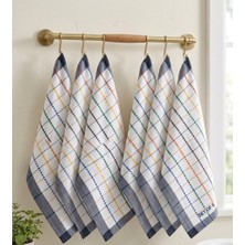 Vivesta Home %100 Pamuk Kurulama Bezi 6'lı Set 45×65 cm – Emici, Yıkanabilir, Renkli Desenli