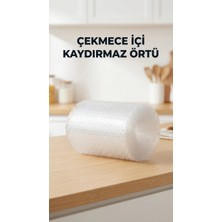 MiraLive Mutfak Şeffaf Kaydırmaz Pvc Raf Örtüsü 45X300 cm Dolap Içi Koruyucu