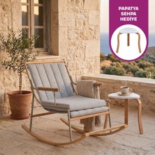 Vilinze Bal Ahşap-Metal Teddy Sallanan Sandalye Tv Koltuğu