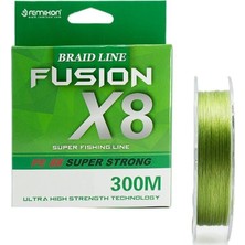 Remixon Fusion X8 Olta Misinası 300 mt 0.20 mm Kalınlık 11.4 kg Çekme Gücü Yeşil Renk