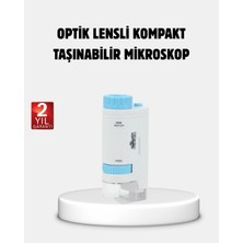 MiraLive Taşınabilir Eğitim Mikroskobu 80X–200X LED Işıklı ve Darbeye Dayanıklı